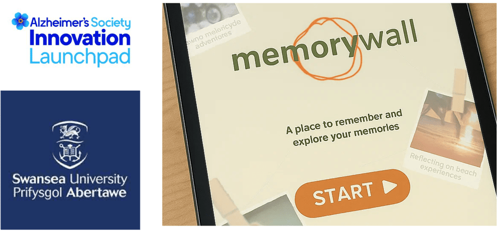 The Memory Wall app start screen